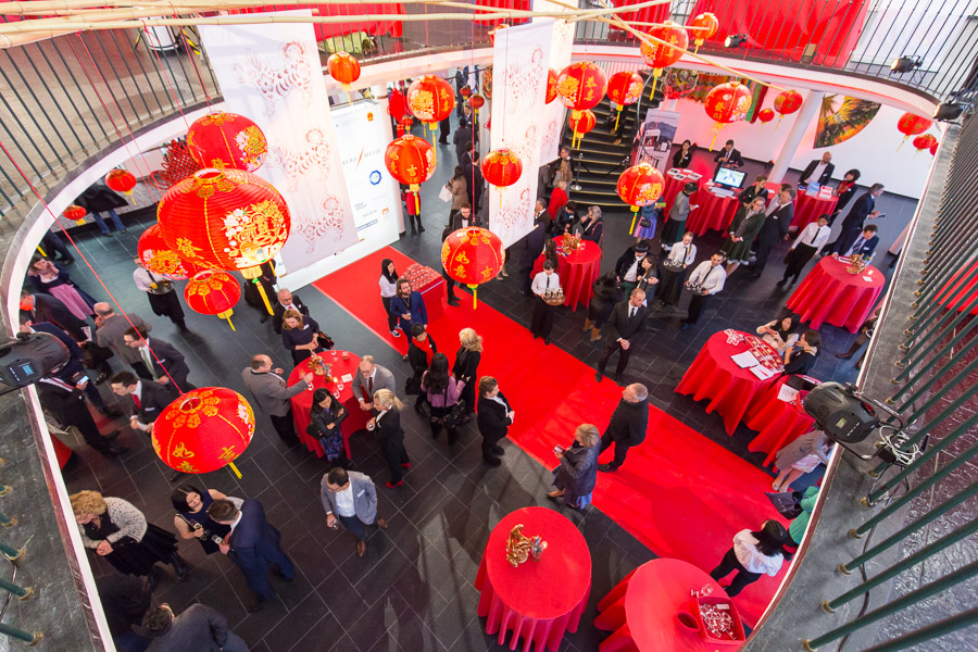 Eingangsbereich Dekoration Bayerisch-Chinesisches Frühlingsfest Chinaforum Bayern 2018